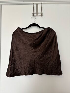 Aritzia Chocolate Brown Mini A-Line Skirt